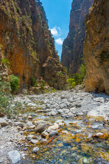 Samaria gorge at Greek island Crete