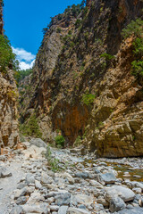 Samaria gorge at Greek island Crete
