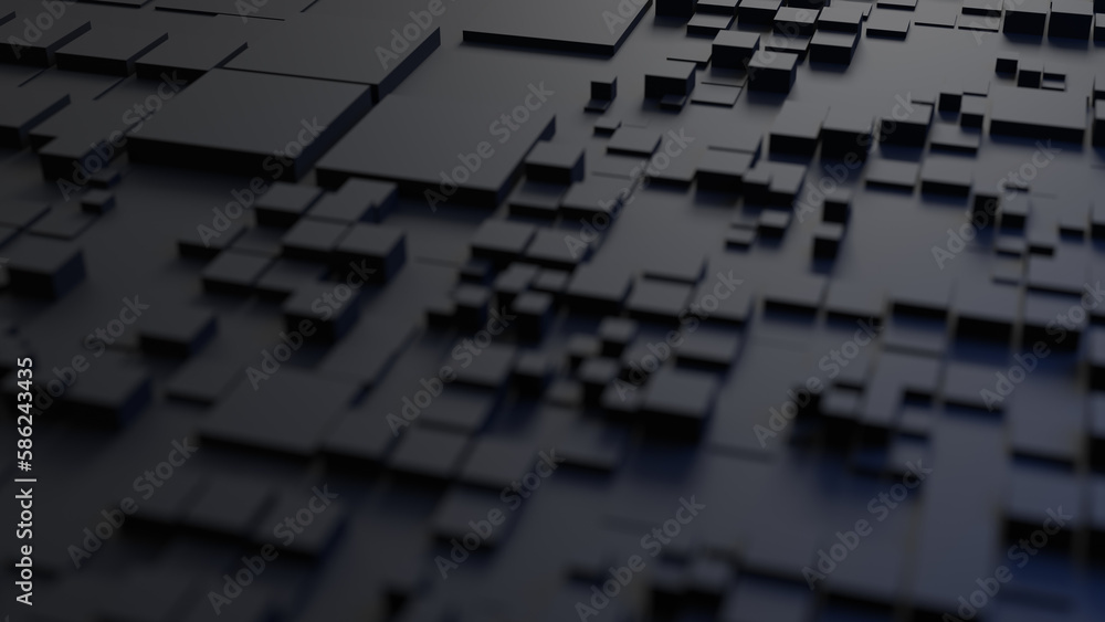 Poster abstract geometric background. 3d render.technology background