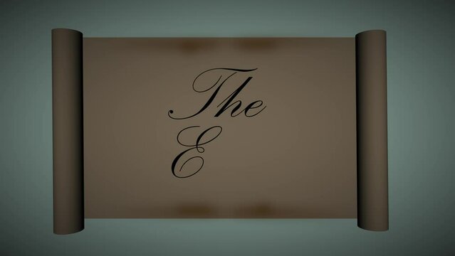 The End vintage style scroll 