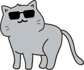 cat with glasses