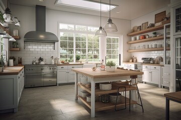 A beautiful modern farmhouse kitchen._Generative_AI