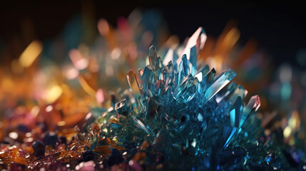 Macro Crystal on a dark background