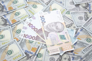 American dollars and Ukrainian hryvnia. The concept of the exchange rate.
