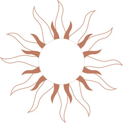 Sun, mandala, Flower element. Design icon