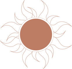 Sun, mandala, Flower element. Design icon
