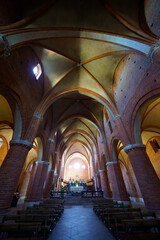 Fototapeta na wymiar Medieval abbey of Morimondo, Italy
