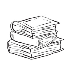 Sketch books, hand drawn book line art