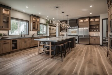 Large kitchen in new construction home,Generative_AI