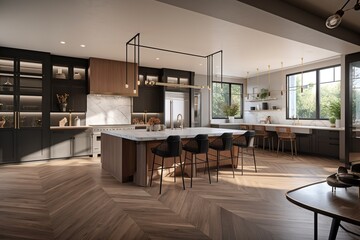 Large kitchen in new construction home,Generative_AI