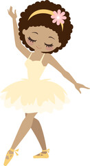 Cute Little Ballerina Yellow tutu