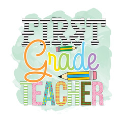 Obraz premium Teacher Sublimation Design