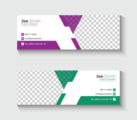 Email signature template, Social media cover design template, Email footer template design