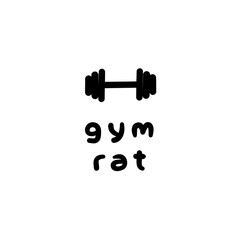 Gym Ray Fitness Weight Lifting Training Illustration Icon Fun Cute Playful Motivation Black On Clear Background