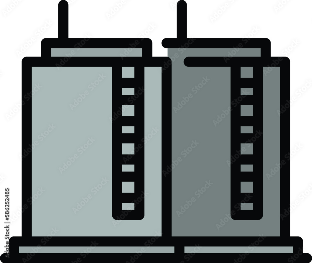 Poster kerosene storage icon. outline kerosene storage vector icon for web design isolated on white backgro