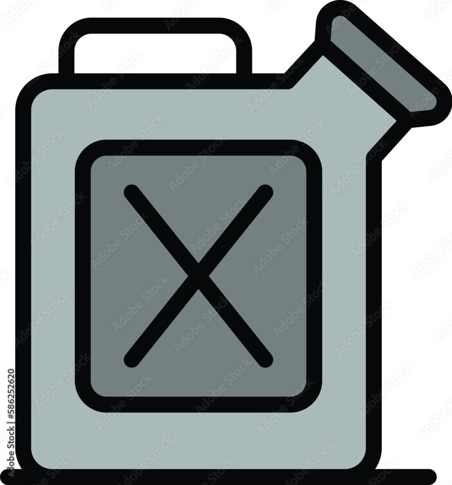 Aufkleber kerosene canister icon. outline kerosene canister vector icon for web design isolated on white backg