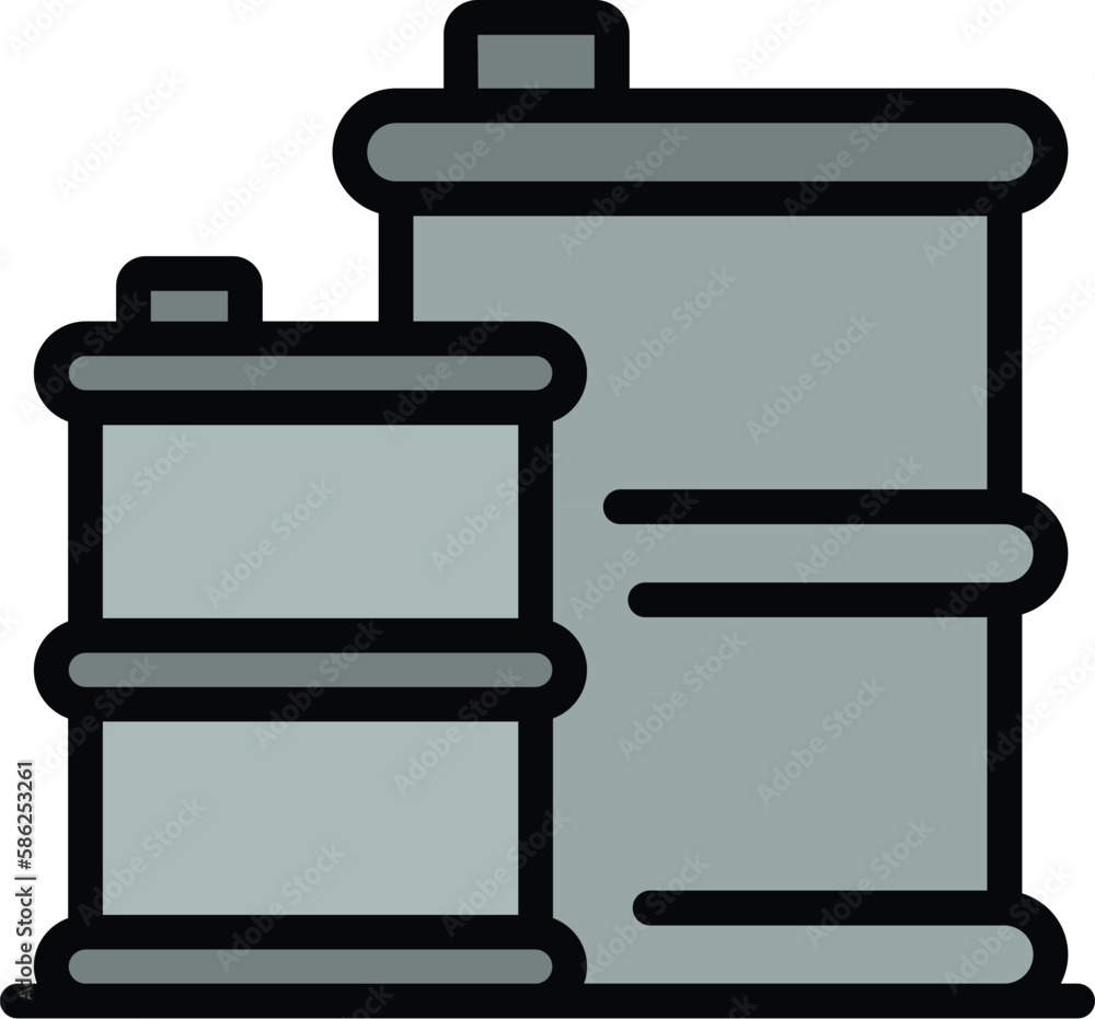 Poster kerosene barrels icon. outline kerosene barrels vector icon for web design isolated on white backgro