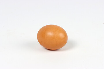 single egg isolated on white background 