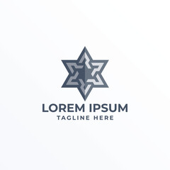 abstract star icon logo template