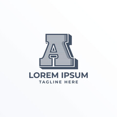 A initial letter icon logo template