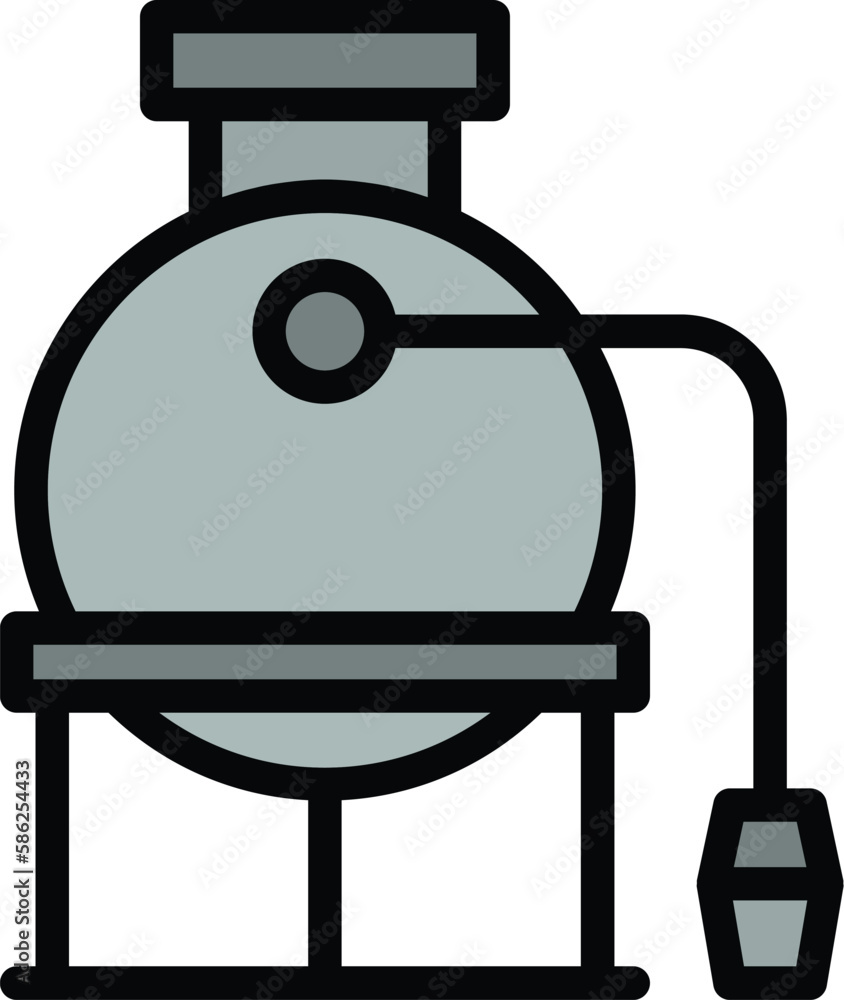 Poster oil cistern icon. outline oil cistern vector icon for web design isolated on white background color 