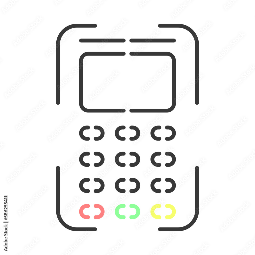 Poster card payment terminal icon vector. stylish icon of a bank terminal. abstraction on the topic of busi