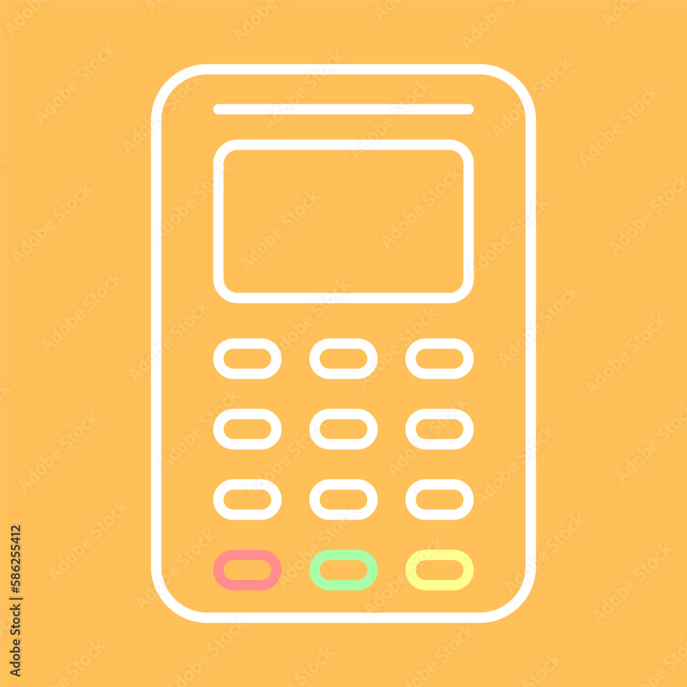 Poster card payment terminal icon vector. stylish icon of a bank terminal. abstraction on the topic of busi