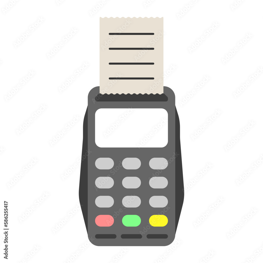 Poster bank terminal for card payment vector. pos terminal. payment template at the terminal, issuing a rec