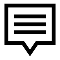 Online chat thick line icon.