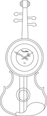 Obraz premium Vector sketch of old vintage wall clock illustration
