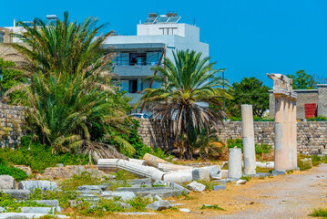 View of Nymphaeum at Greek island Kos