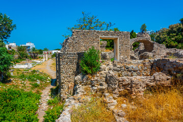 View of Nymphaeum at Greek island Kos