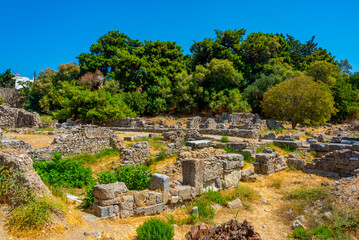 View of Nymphaeum at Greek island Kos