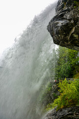 Steinsdalsfossen waterfall at Kvam in Norway