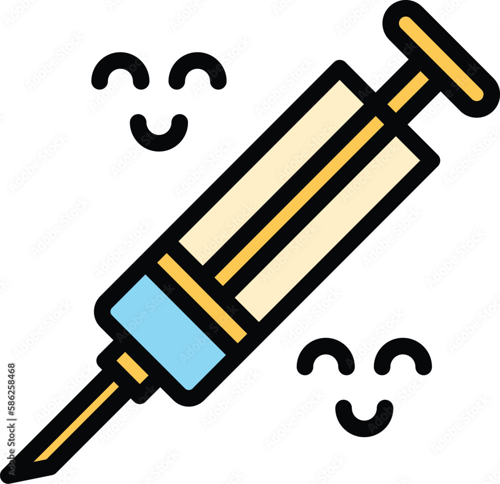 Poster antidepressant syringe icon. outline antidepressant syringe vector icon for web design isolated on w