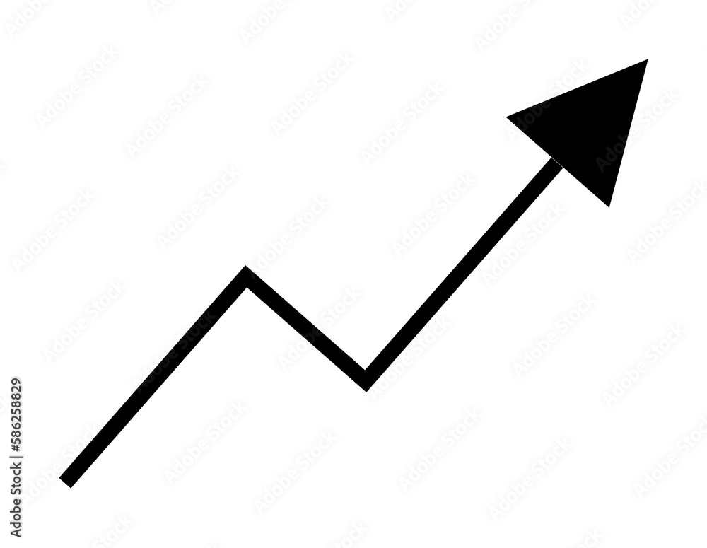 Poster chart arrow icon. element of banking and finance icon for mobile concept and web apps. glyph style c