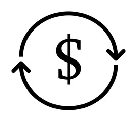money turnover icon. Element of banking and finance icon for mobile concept and web apps. Glyph style money turnover icon can be used for web and mobile. Premium icon