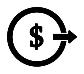 money output icon. Element of banking and finance icon for mobile concept and web apps. Glyph style money output icon can be used for web and mobile. Premium icon