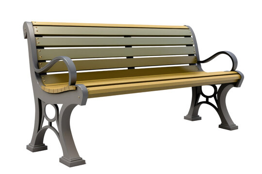 Olive Bench Seat on Isolated Tansparent Background, png. Generative AI