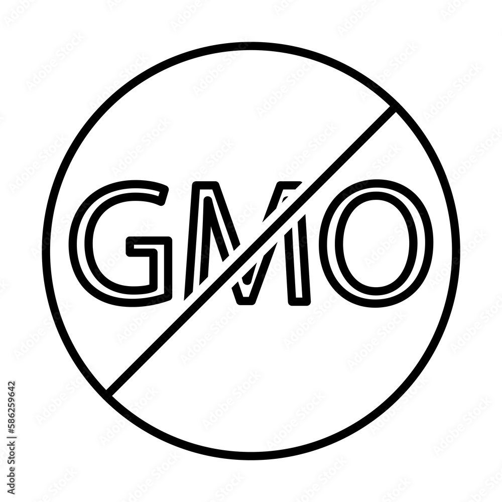Poster no gmo outline icon. element of ecology icon for mobile concept and web apps. thin line no gmo can b