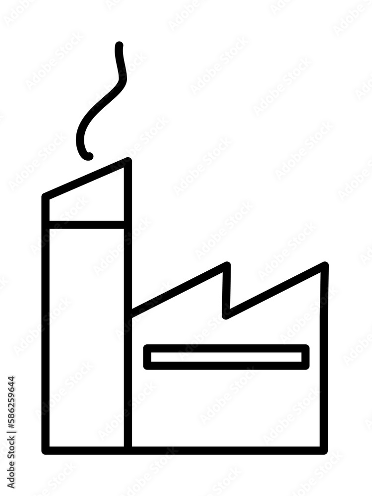 Poster factory outline icon. element of ecology icon for mobile concept and web apps. thin line factory can