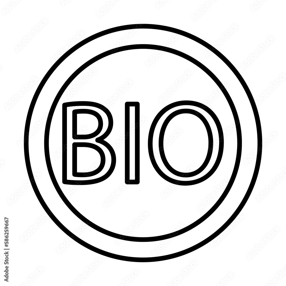 Poster bio outline icon. element of ecology icon for mobile concept and web apps. thin line bio can be used