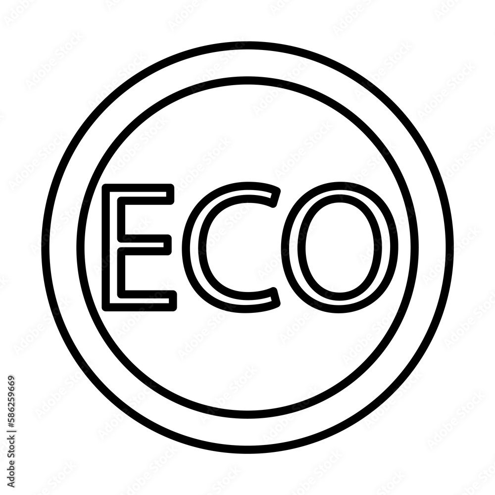 Poster eco outline icon. element of ecology icon for mobile concept and web apps. thin line eco can be used