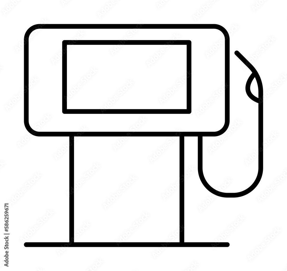 Poster refueling outline icon. element of ecology icon for mobile concept and web apps. thin line refueling