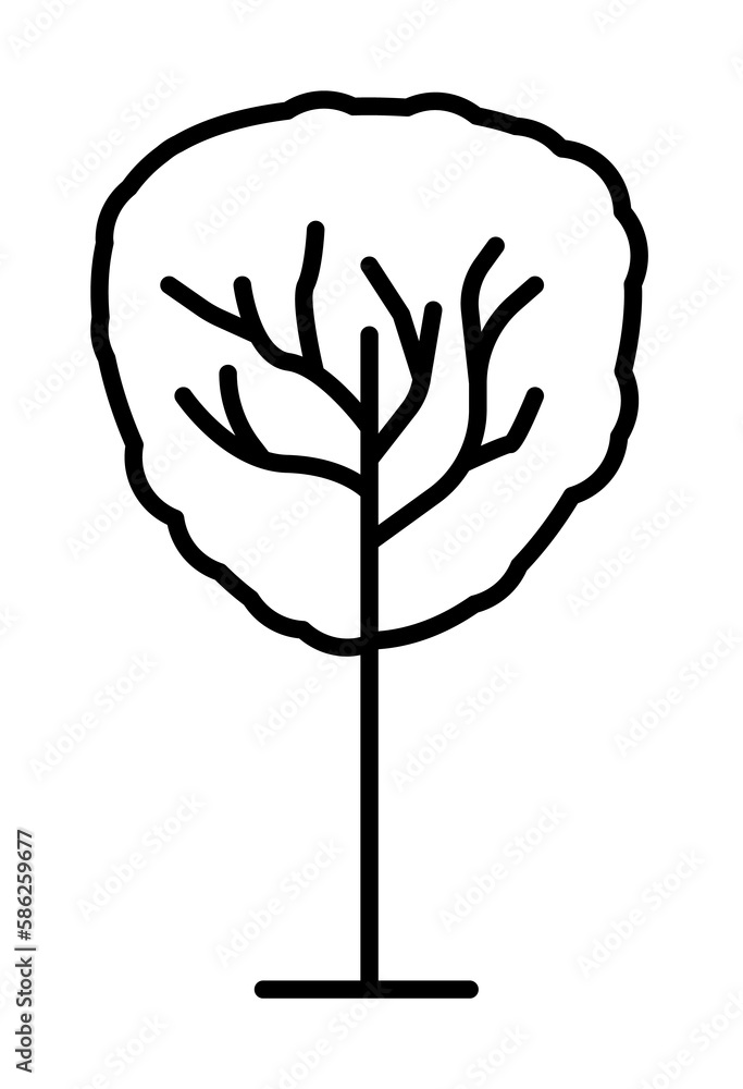 Poster tree outline icon. element of ecology icon for mobile concept and web apps. thin line tree can be us