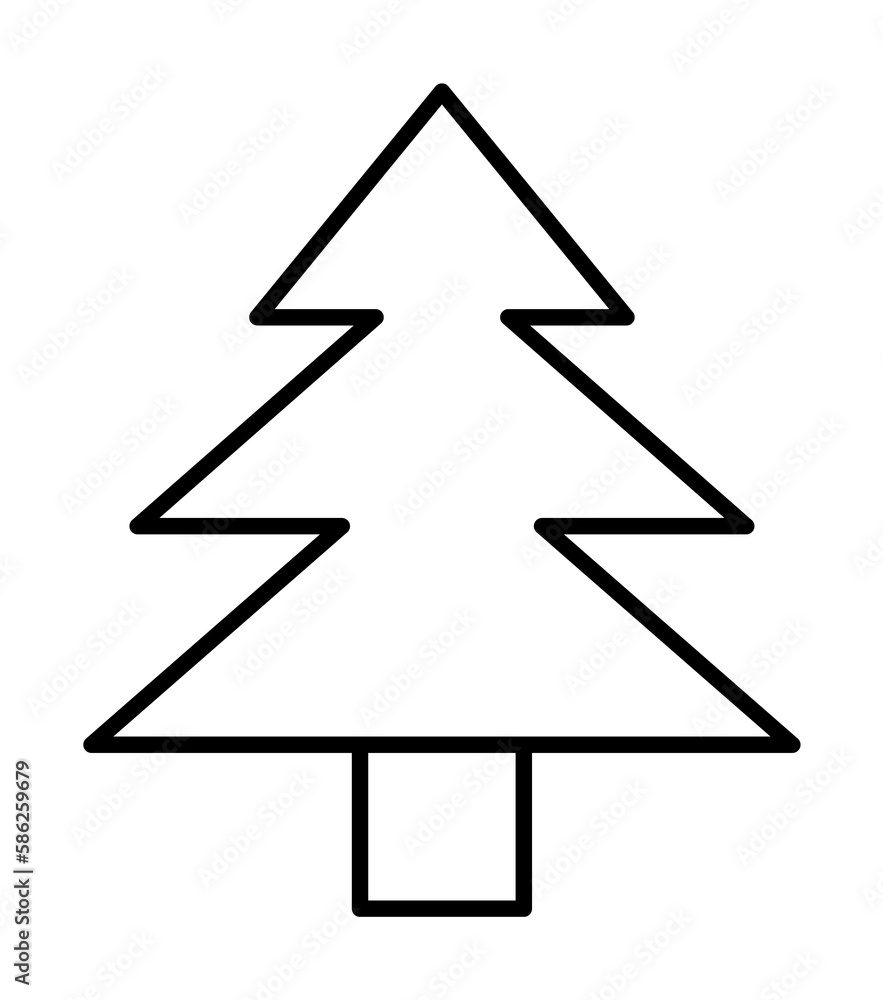 Poster tree outline icon. element of ecology icon for mobile concept and web apps. thin line tree can be us