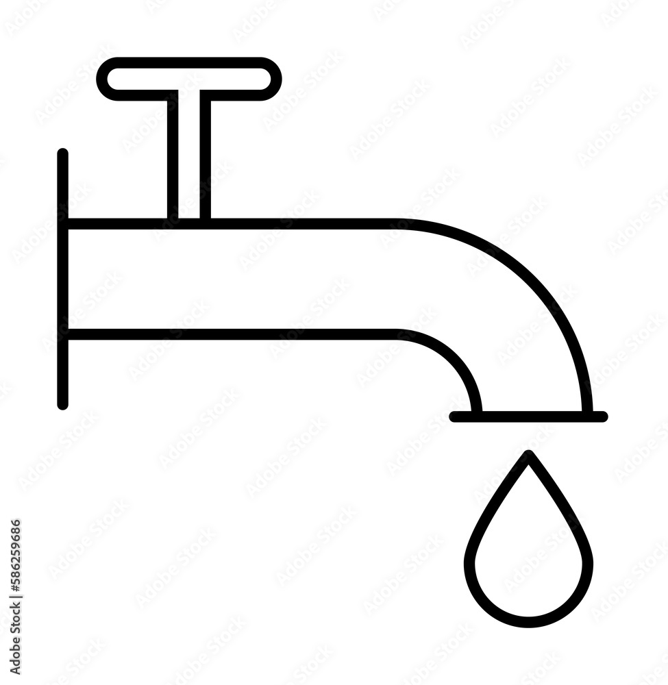Poster tap outline icon. element of ecology icon for mobile concept and web apps. thin line tap can be used