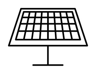 Solar panel outline icon. Element of ecology icon for mobile concept and web apps. Thin line Solar panel can be used for web and mobile on white bakgorund