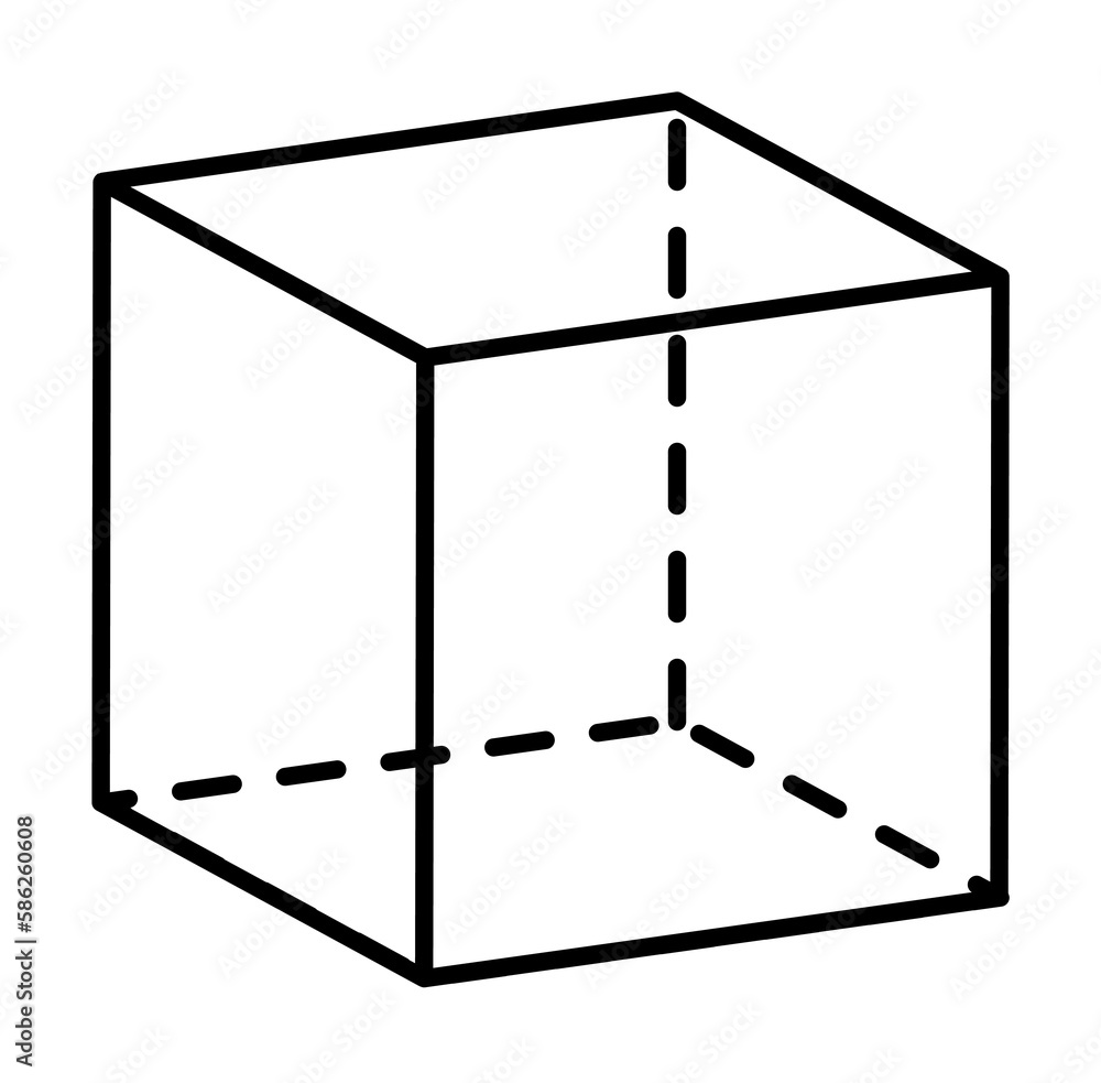 Aufkleber geometric shapes, cube icon. simple line, outline 3d figures icons for ui and ux, website or mobile 