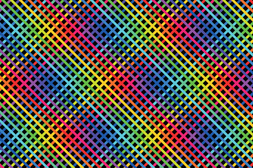 color abstraction, rainbow stripes, LGBT colors on a black background, colored pencils and paints